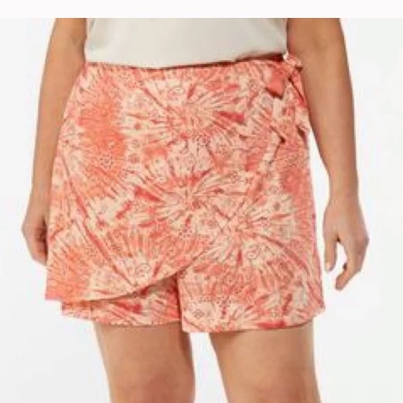 Cato Pants - Cato Tie Dye Skort Flame Scarlet